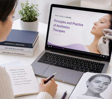 Online Vtct level 4 Award in principles and practice of Aesthetics Therapies course
